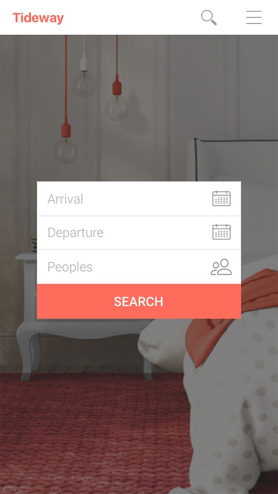 Tideway Vacation rental website template for Mobile users