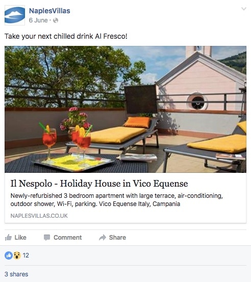 come pubblicizzare casa vacanze su Facebook