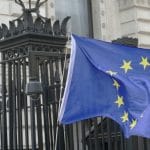 Bandera UE en Downing Street