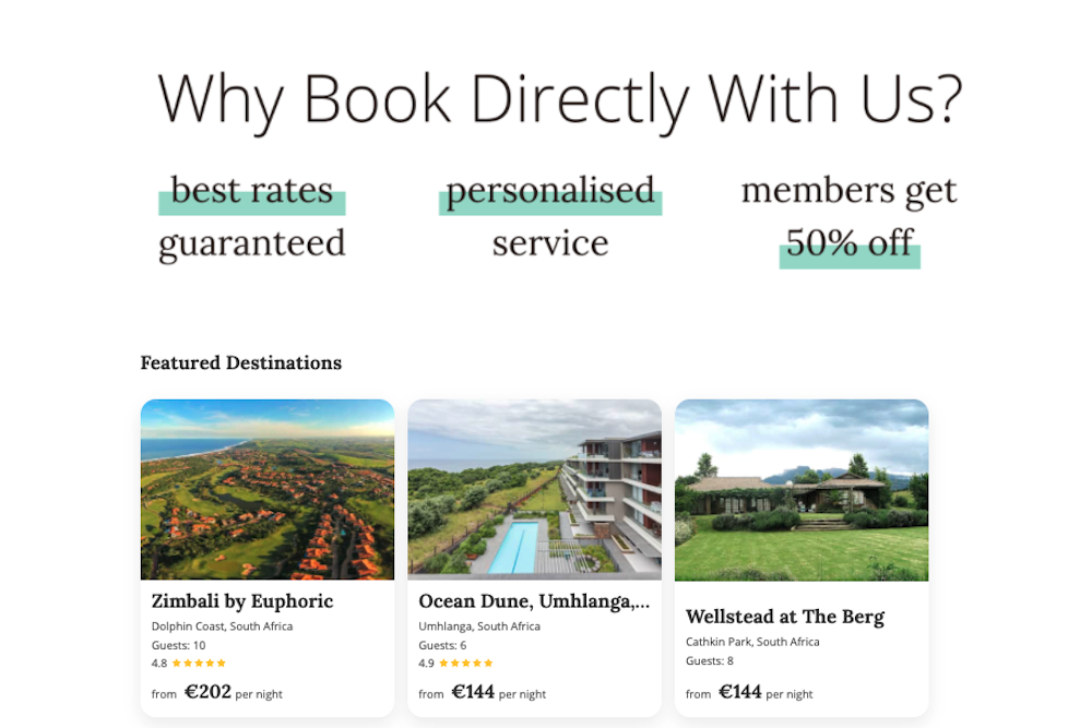 Vacation rental websites examples