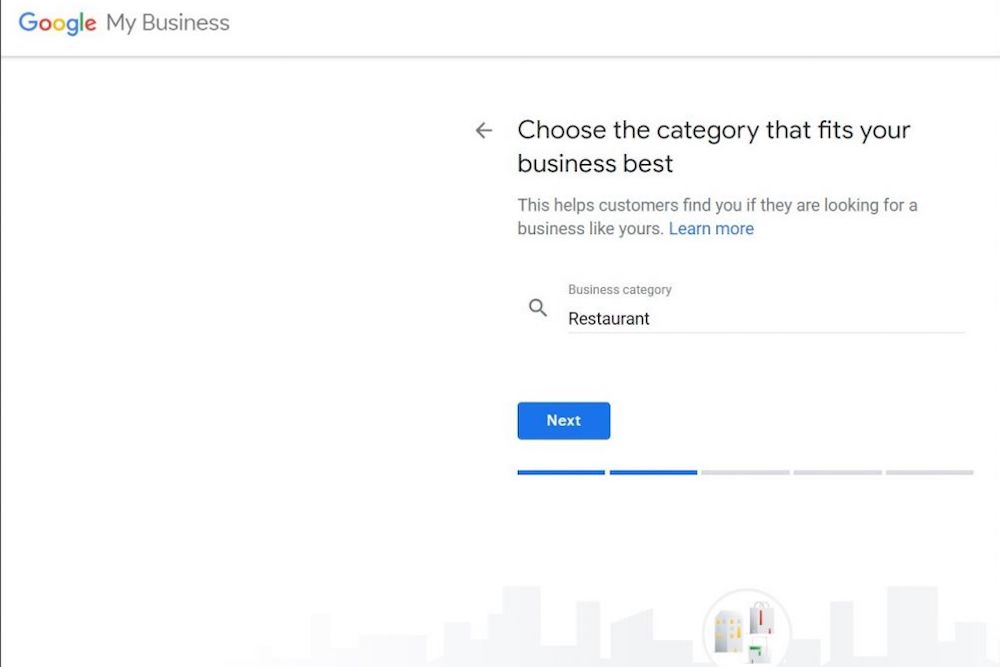 Google my Business categories