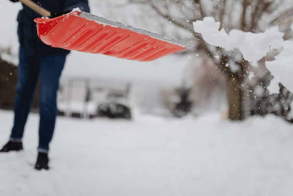 Shovelling snow