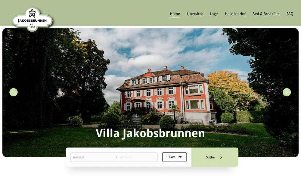 Jakobsbrunnen Lodgify Website