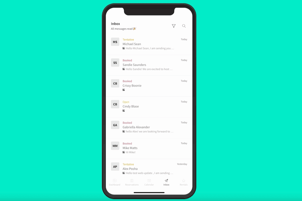 Lodgify Mobile App Unified Inbox