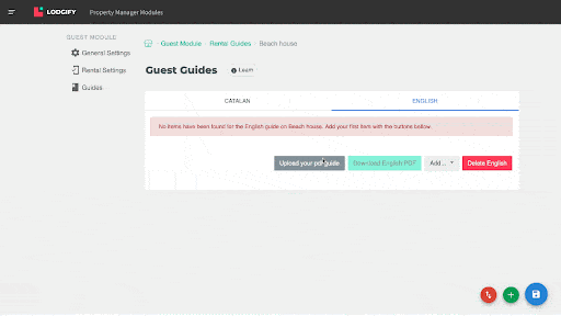 Guide hochladen Lodgify