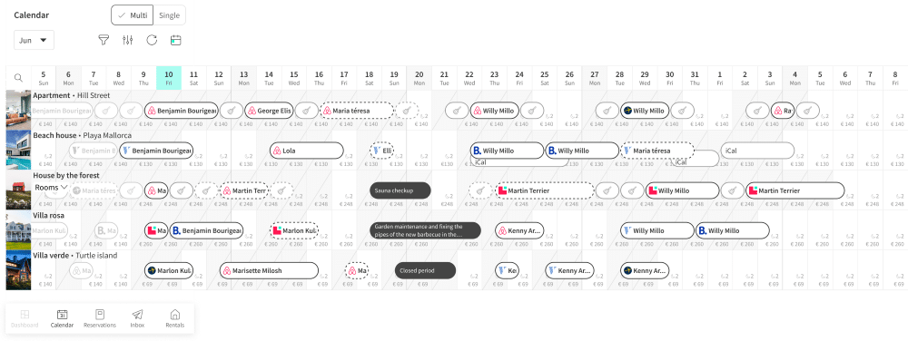 Kalender Lodgify Mobile App Channelmanager