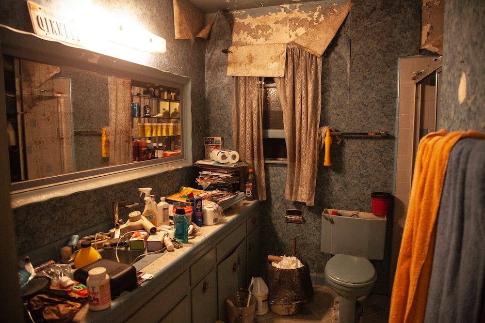 damaged bathroom