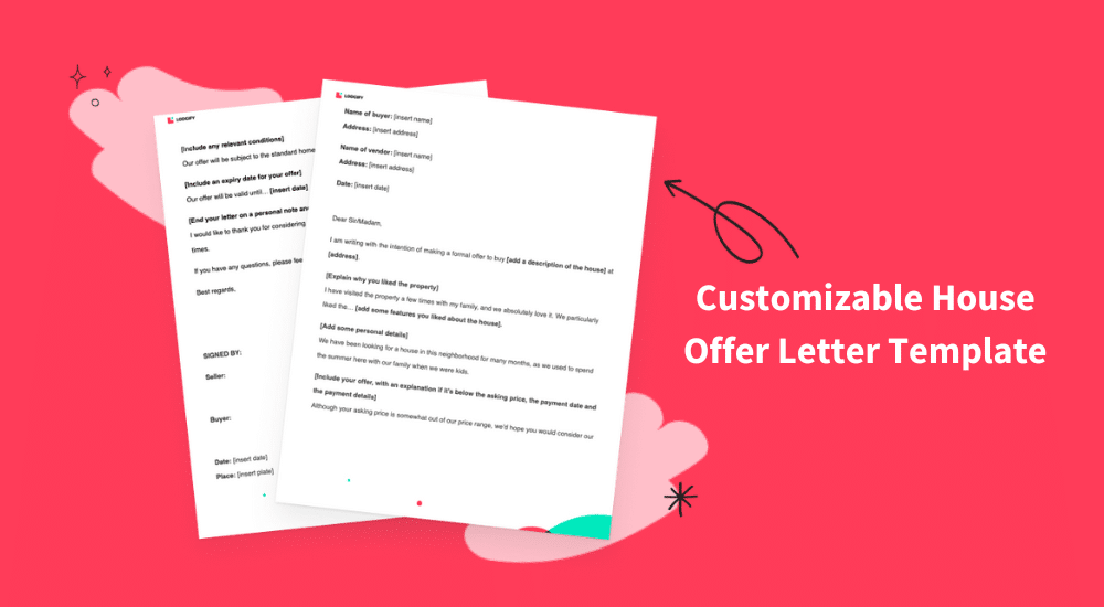 Free real estate offer letter template