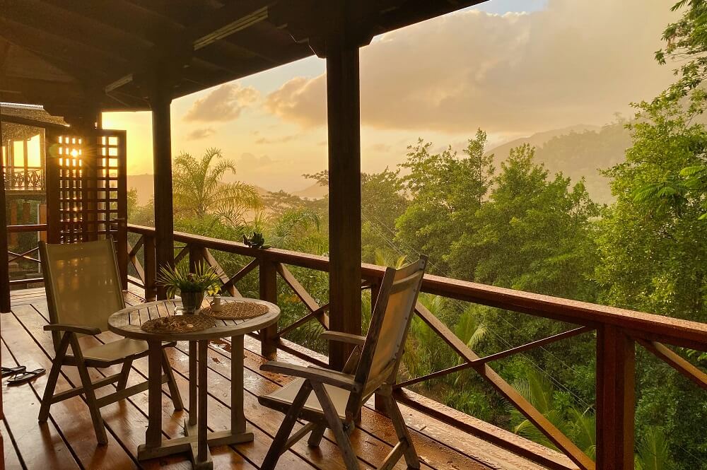 Terraza en las Islas Seychelles