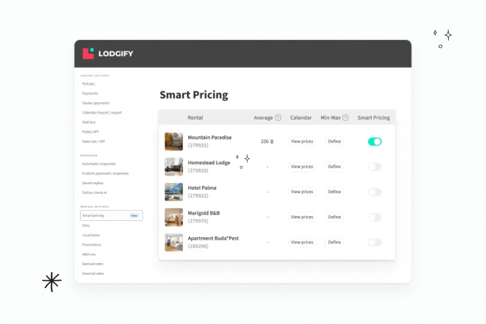 Lodgify Smart Pricing tool