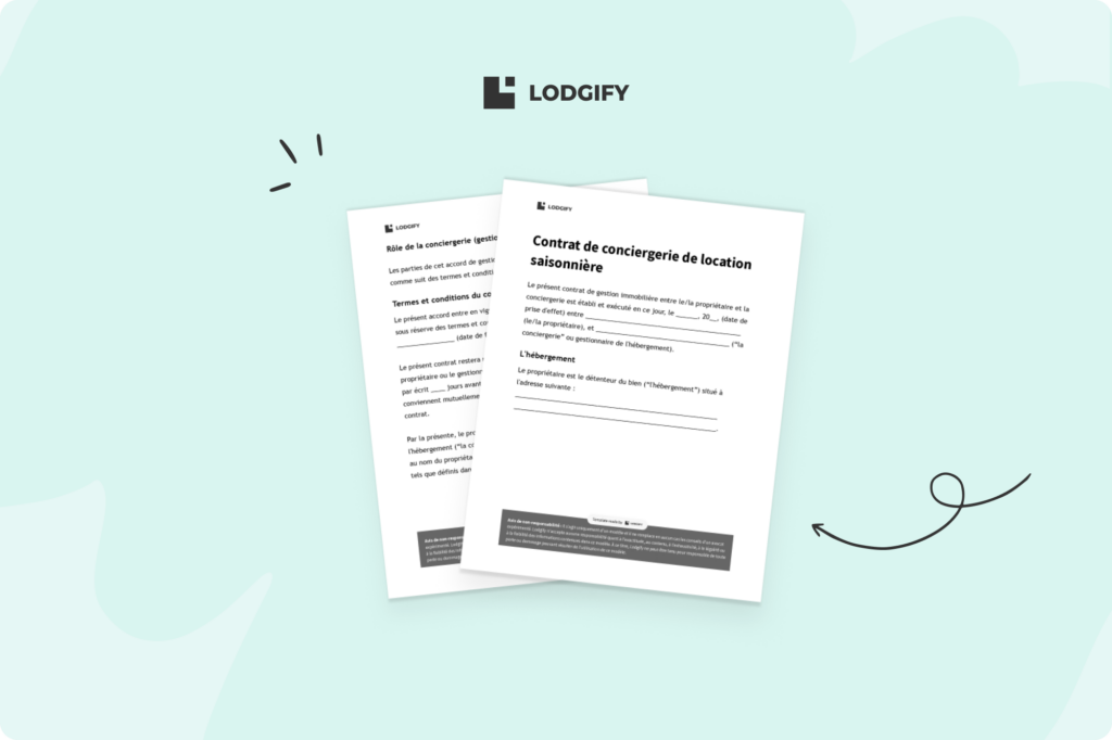 Télécharger le modèle contrat conciergerie location saisonnière PDF
