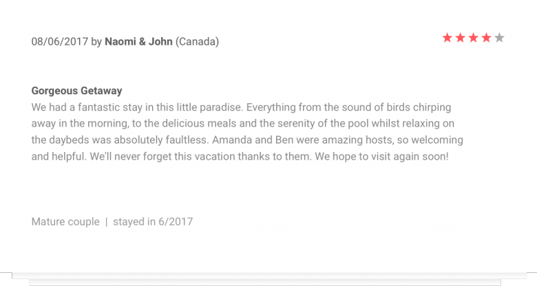 Customer Review Example