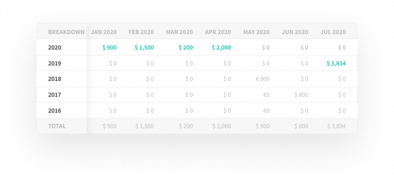 Vacation Rental Income Reports