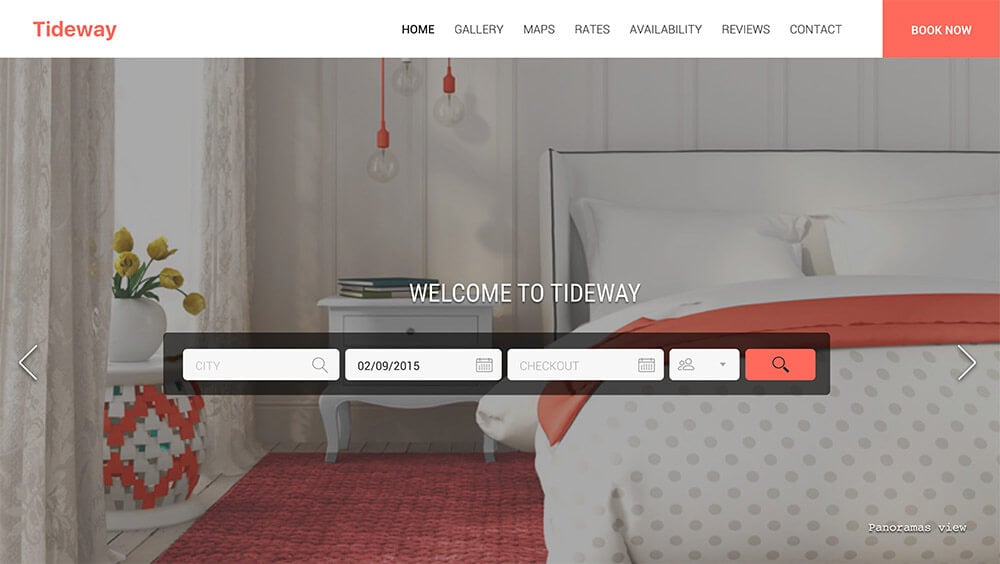 Tideaway Website Template Desktop