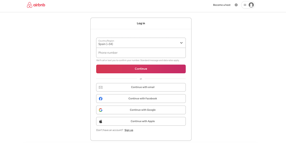 Airbnb Owner Login