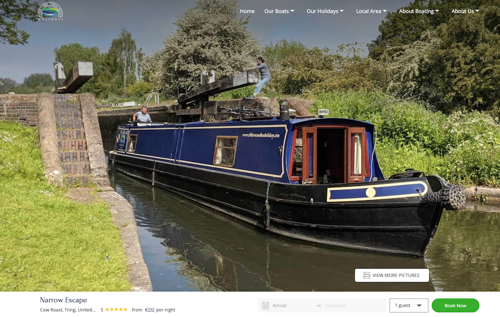 UK canal boats vacation rental