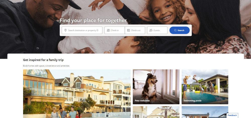 Vrbo Homepage