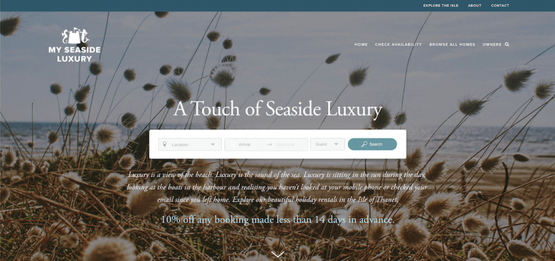 My Seaside Luxury Squarespace Website