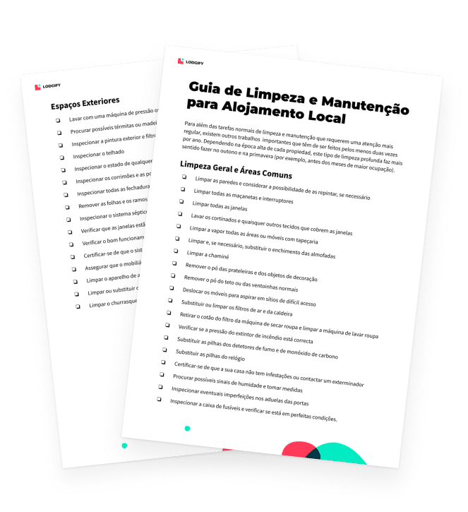 Checklist limpeza alojamento local