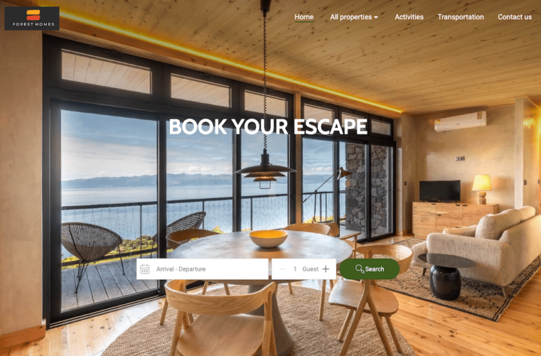 Forest Homes Site da Lodgify